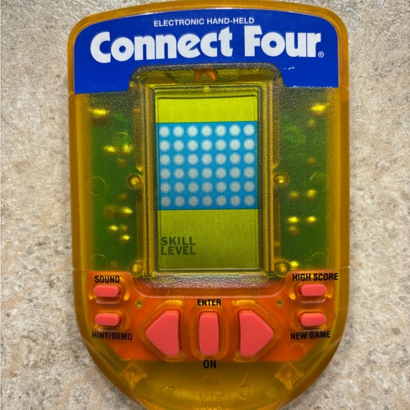 VINTAGE CONNECT FOUR ELECTRONIC HAND-HELD VIDEO GAME 1995 Works - Picture 1 of 6